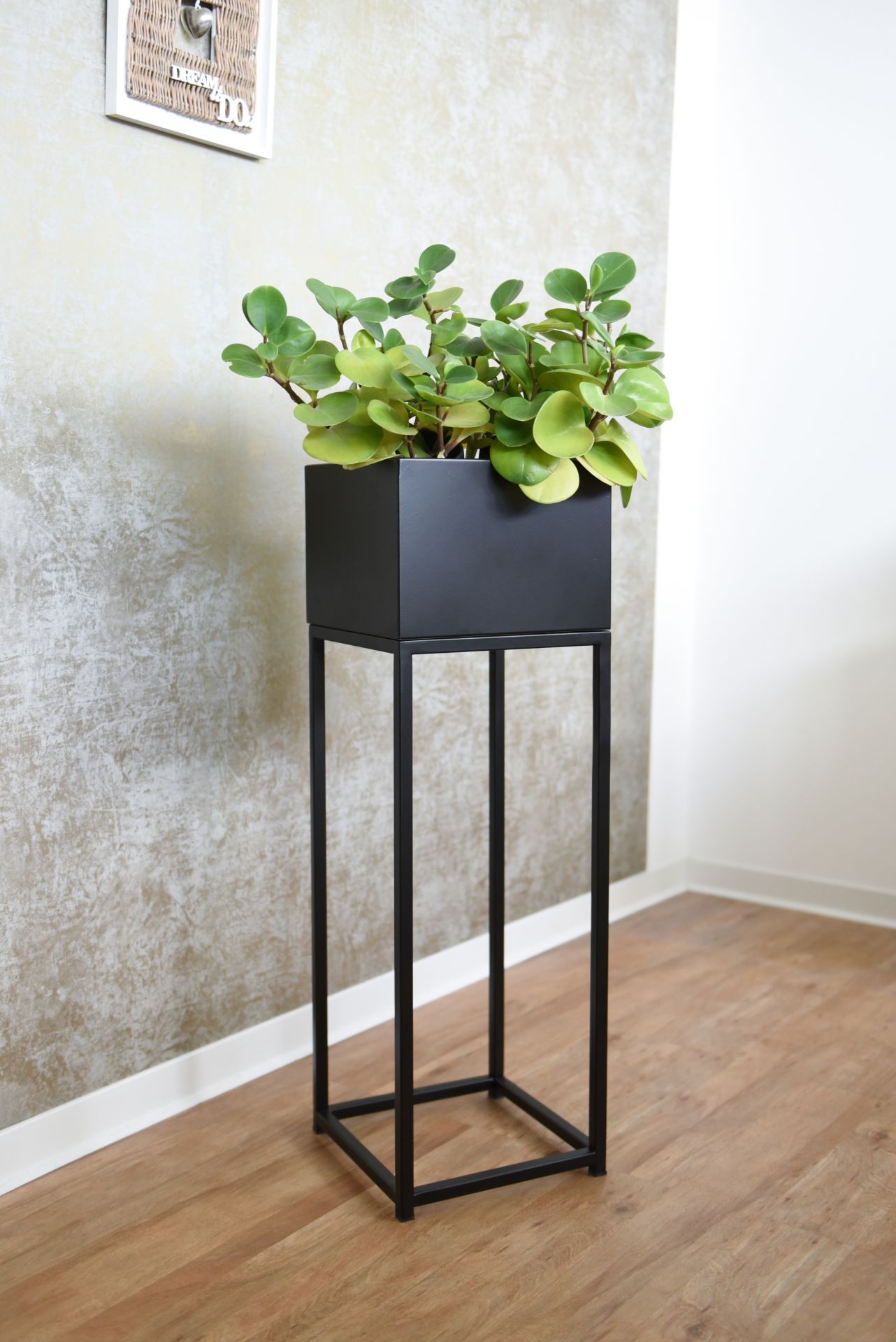 Blumentopf auf Ständer, mit Beinen ELEVATE SQUARE - Schwarz Matt | 100771032525