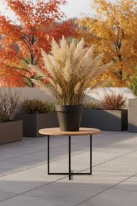 Blumentopf Pflanzkübel aus Kunststoff Rund Anthrazit LEVANTA