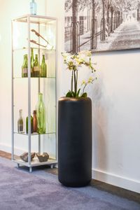 Kunstpflanze künstliche Orchidee im Erdballen Kunststoff ORCHIDELIS