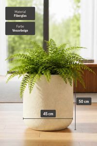 Blumentopf CHICO Fiberglas 45x50 cm Beige