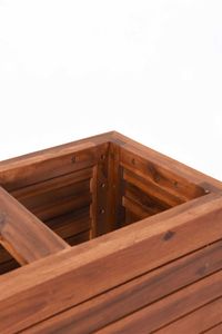 Pflanzkübel Sichtschutz Holz Akazie "Elemento" Braun