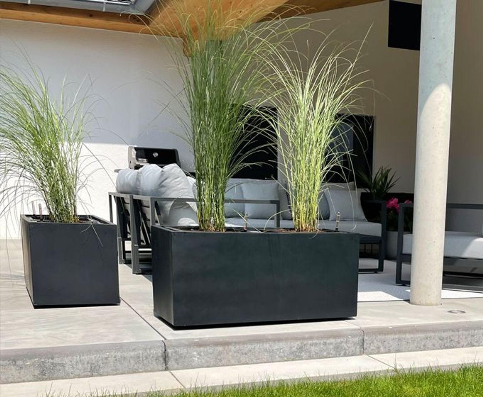 VIVANNO Pflanztröge anthrazit Terrasse