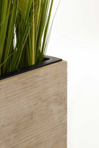 Pflanzkübel Raumteiler Fiberglas "Elemento", Beige gestreift