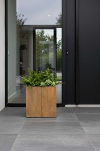 Pflanzkübel Blumenkübel Würfel Holz BLOCK Braun