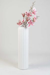 Bodenvase VERTA Fiberglas Weiß Matt 