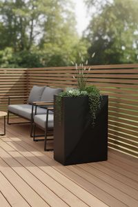 Pflanzkübel Raumteiler Fiberglas "Elemento", Anthrazit Pflanzkübel Raumteiler Fiberglas "Elemento", Anthrazit