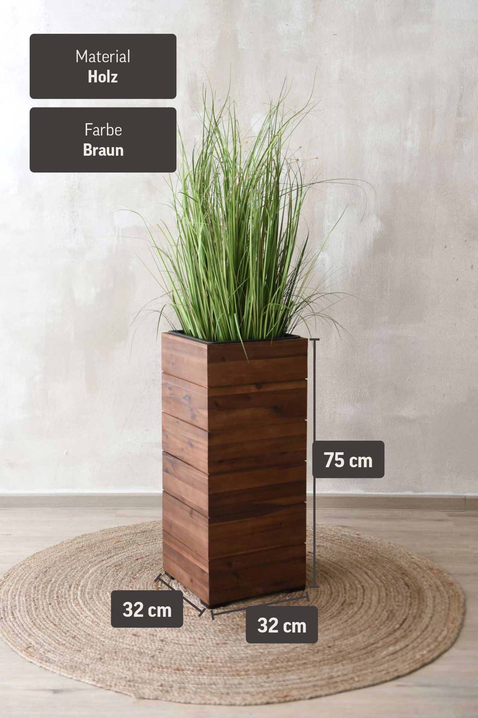Pflanzkübel Blumenkübel Holz BLOCK Säule mit Einsatz Pflanzkübel Blumenkübel Holz BLOCK Säule mit Einsatz
