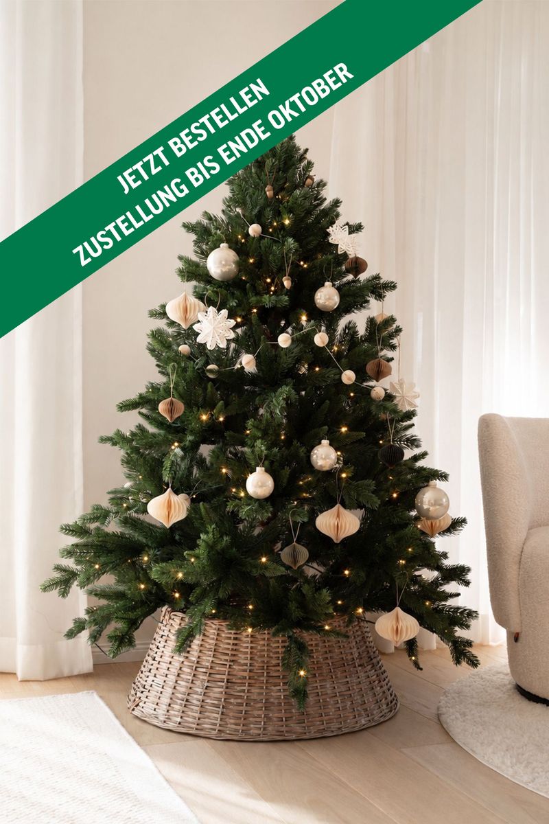 Künstlicher Premium Weihnachtsbaum Nordmanntanne LED, 150 cm hoch | 401501855150