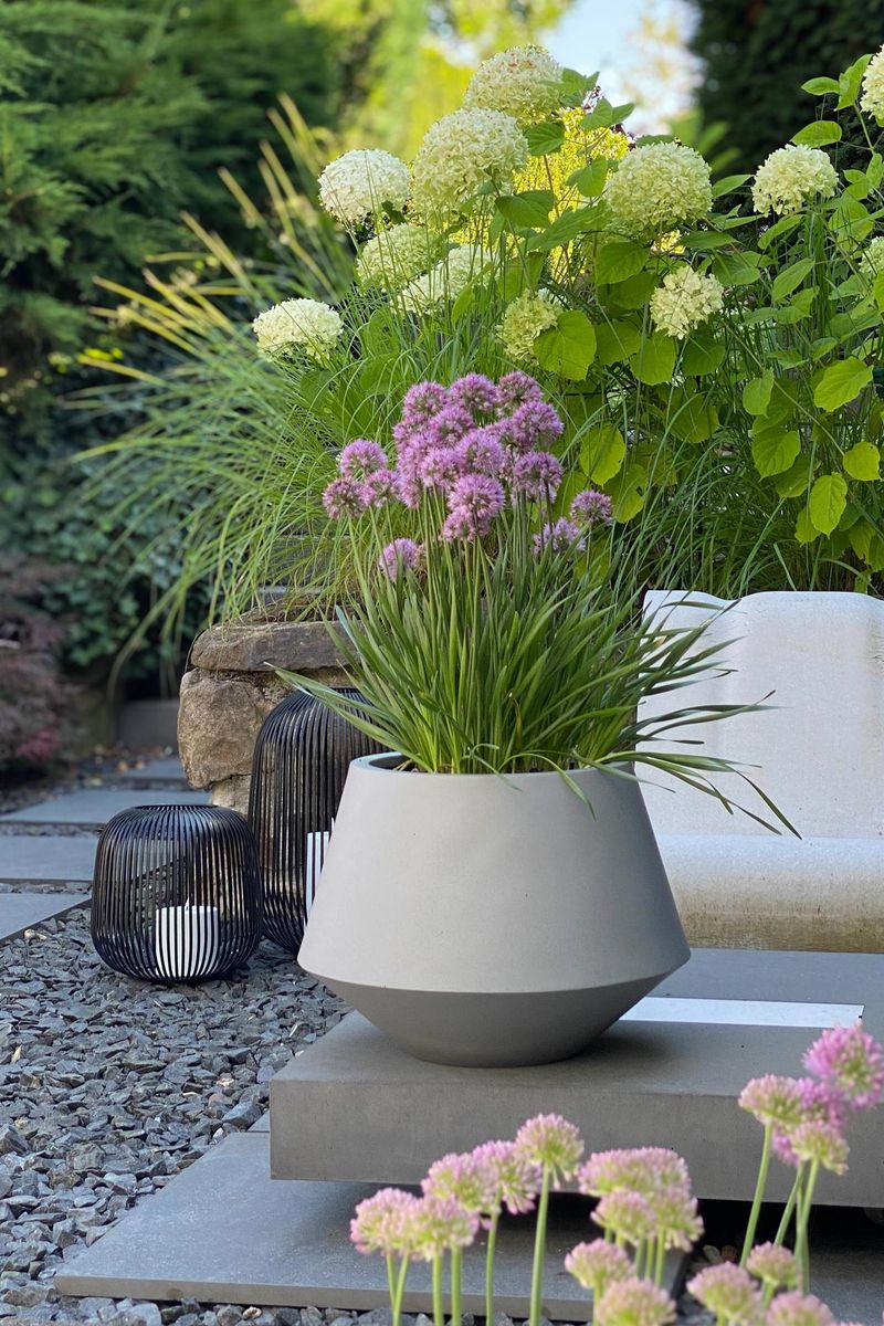 Pflanztopf Pflanzkübel Fiberglas BERBELIT cm Beton-Design Grau | 19110121430