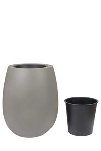 Blumentopf BALAO Fiberglas 40x50 cm Grau Blumentopf BALAO Fiberglas 40x50 cm Grau