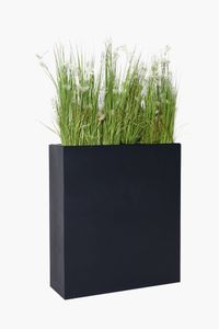 2er Set Pflanzkübel Raumteiler Fiberglas "Elemento", Anthrazit