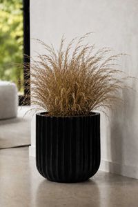 Blumentopf CHICO ARC Fiberglas 40x40 cm Schwarz