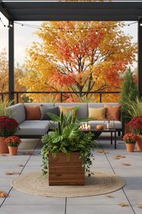 Pflanzkübel Blumenkübel Holz BLOCK Würfel mit Einsatz