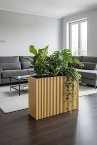 Pflanzkübel Blumenkübel Holz mit Streben ELEMENTO braun 