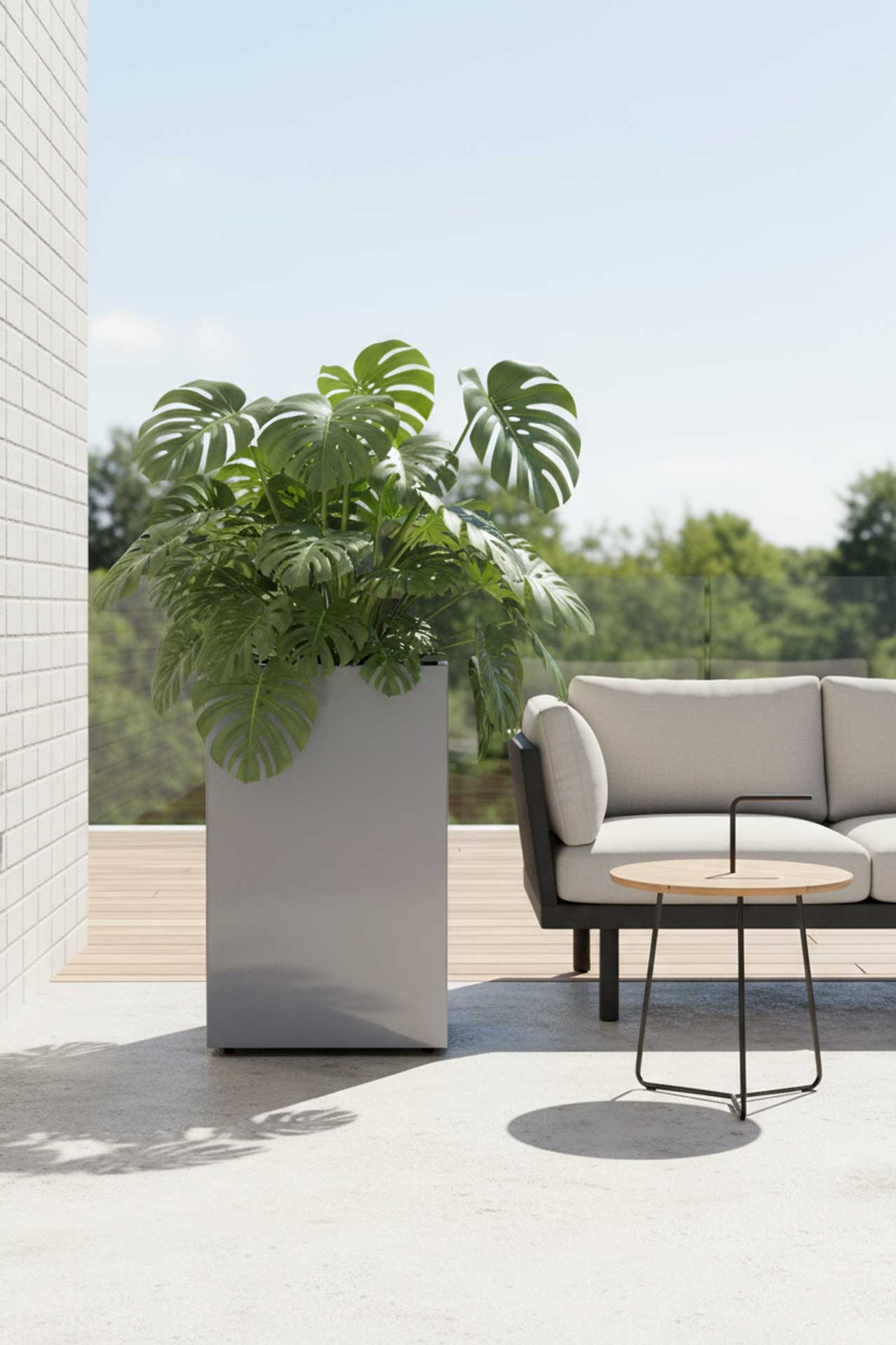 Raumteiler mit Rollen pulverbeschichteter Edelstahl "Elemento", Silbergrau Raumteiler mit Rollen pulverbeschichteter Edelstahl "Elemento", Silbergrau