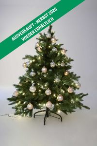Künstlicher Premium Weihnachtsbaum Nordmanntanne LED, 120 cm hoch