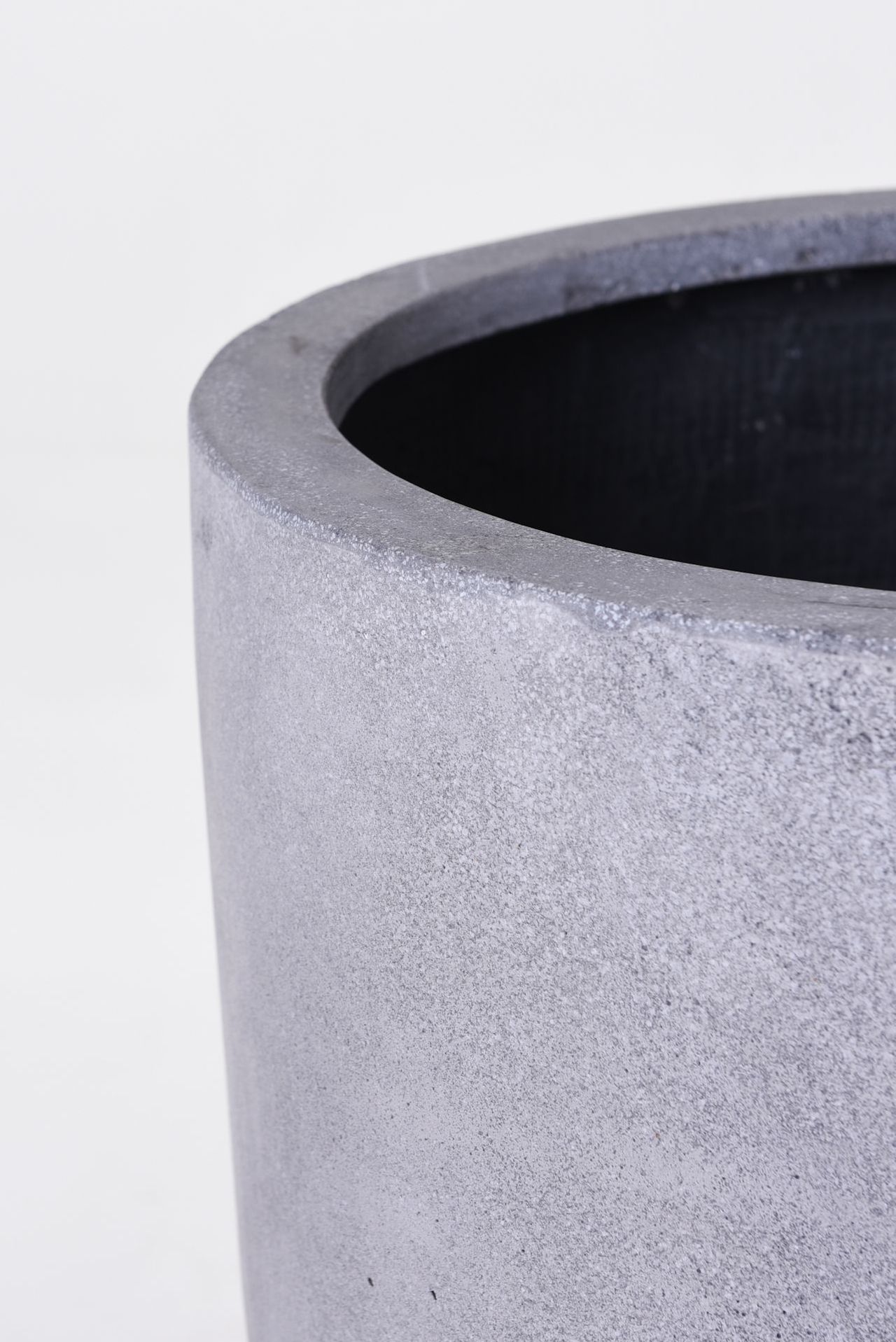 Pflanzkübel Fiberglas City Rund BetonDesign Grau VIVANNO