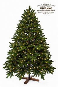 Künstlicher Premium Weihnachtsbaum Nordmanntanne LED, 240 cm hoch
