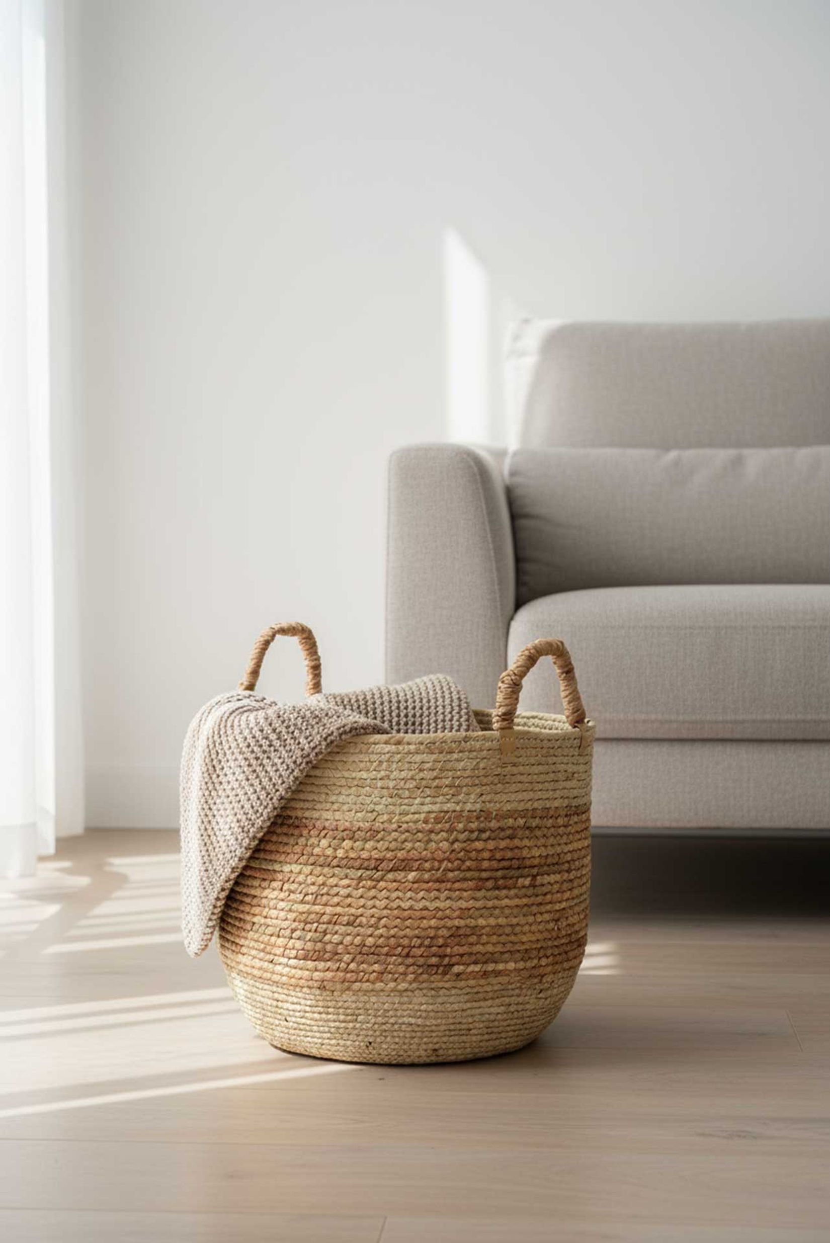 Korb DORMANTE Maisblatt Natur