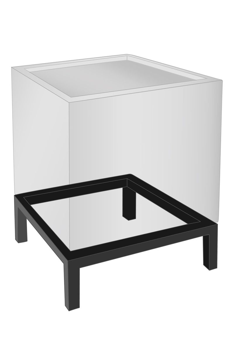 Untergestell Gestell für Pflanzkübel Stahlblech BASE Schwarz 40x40x10 | 4040103441