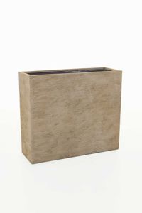 Pflanzkübel Raumteiler Fiberglas "Elemento", Beige gestreift
