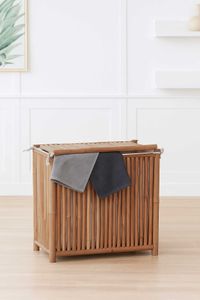Wäschetruhe Wäschekorb Bambus natur DIVIDE mit Inlet Wäschetruhe Wäschekorb Bambus natur DIVIDE mit Inlet