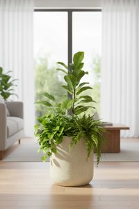 Blumentopf Pflanztopf Fiberglas CHICO Vesuvcreme