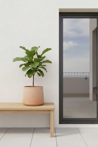 Blumentopf Fiberglas TROPICO Vulkanapricot