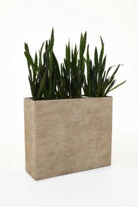 Pflanzkübel Raumteiler Fiberglas "Elemento", Beige gestreift