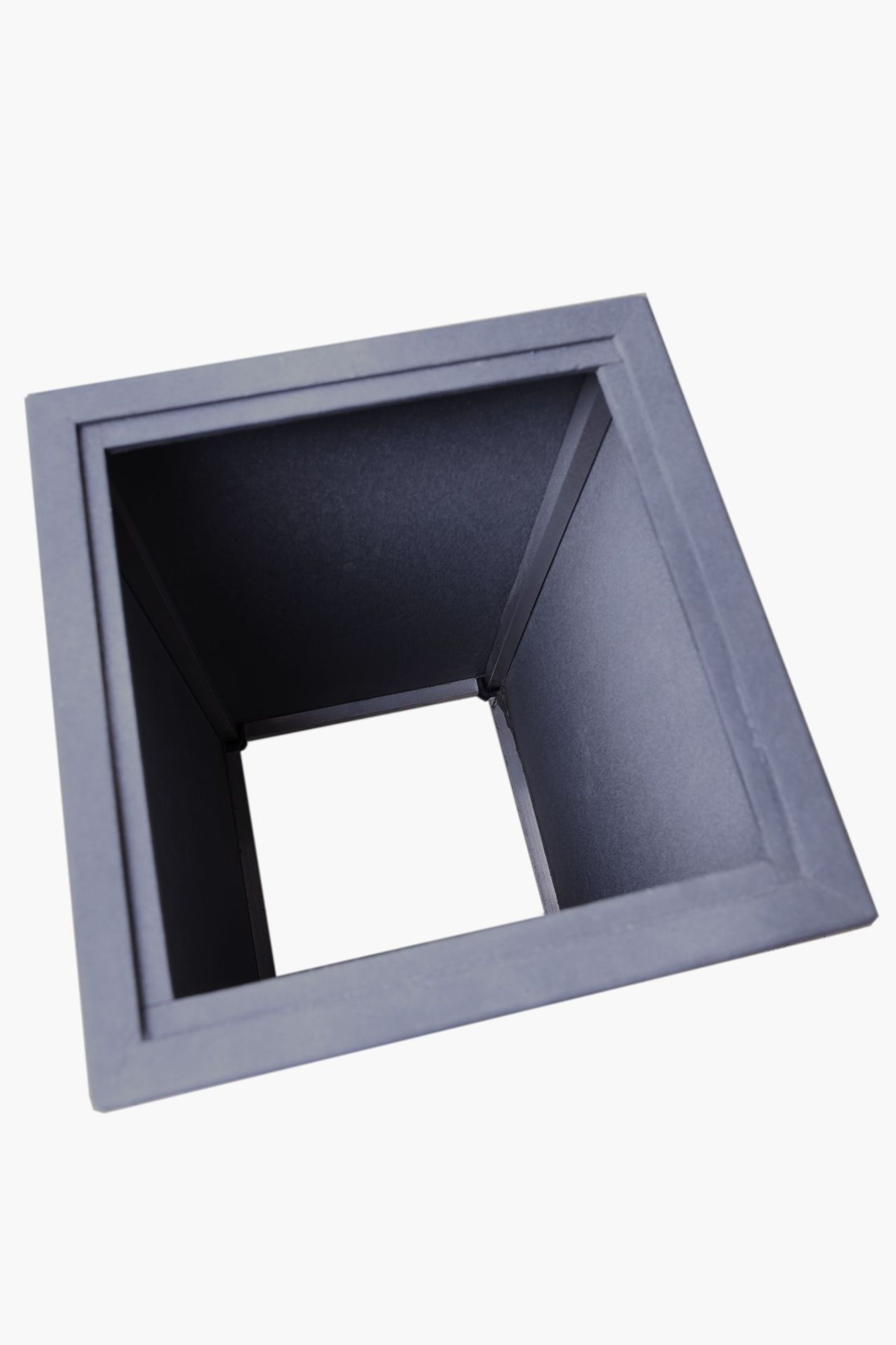 Pflanzkübel Blumenkübel Fiberzement "Block" Säule, Grau