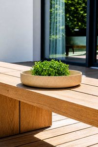 Pflanzschale ORYVEN Fiberglas 34x5,5 cm Beige