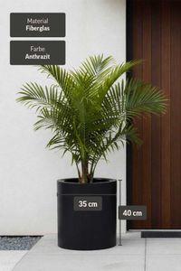 Pflanztopf Pflanzkübel Fiberglas ESTRA anthrazit