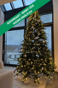 Künstlicher Premium Weihnachtsbaum Nordmanntanne LED, 300 cm hoch