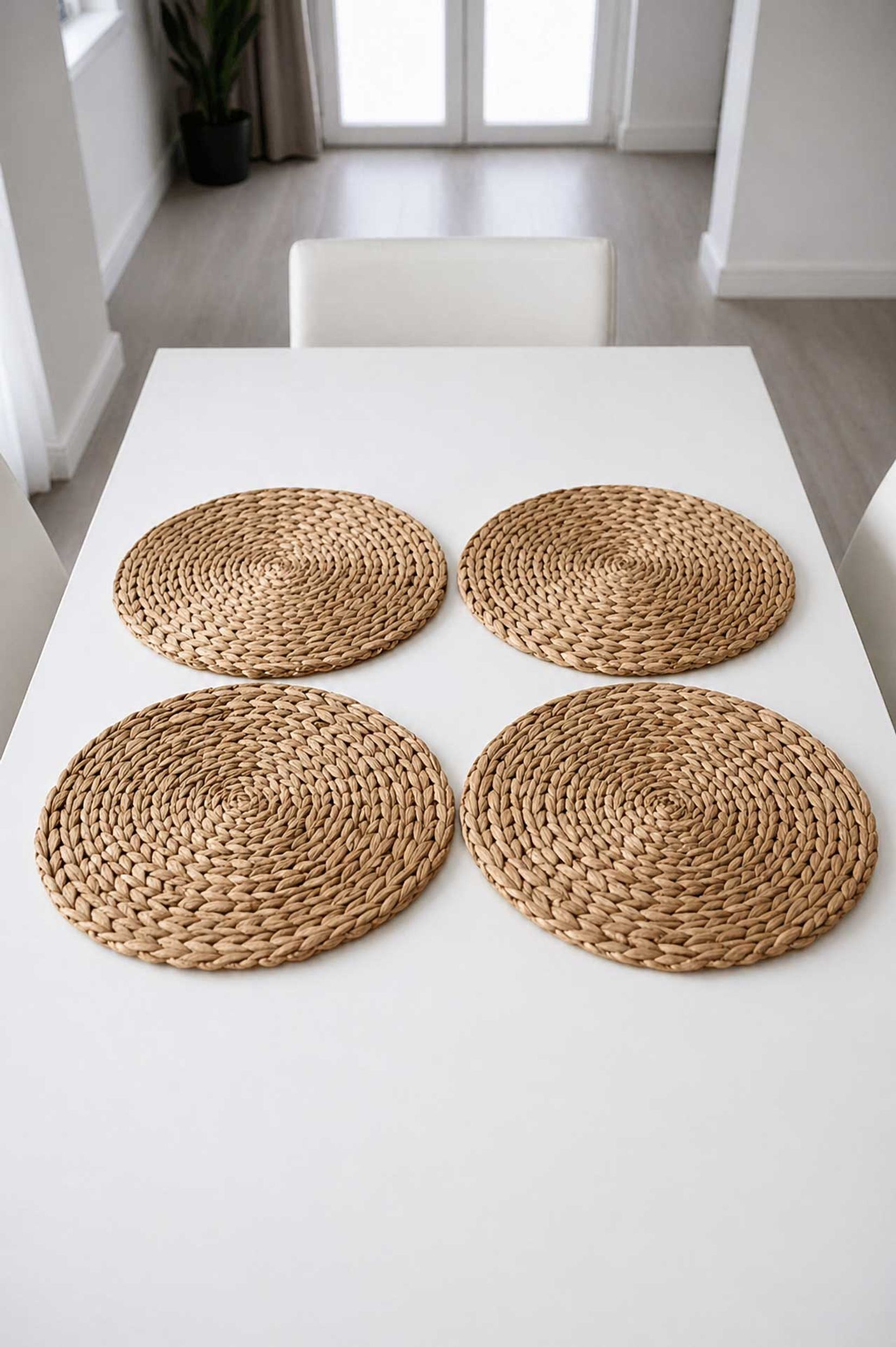 4er Set Tischset Platzset Set Wasserhyazinthe "Ilana", Natur