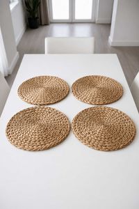 4er Set Tischset Platzset Set Wasserhyazinthe "Ilana", Natur