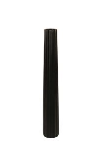 Bodenvase ALGOLIA Fiberglas 12x80 cm Schwarz