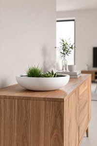 Pflanzschale Blumenschale Dekoschale Fiberglas PLANA Weiß