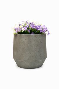 Pflanzkübel Blumenkübel Fiberglas NEXORA Vesuvgrau
