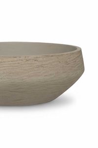 Pflanzschale Dekoschale Fiberglas SKRELLE Vulkanbeige