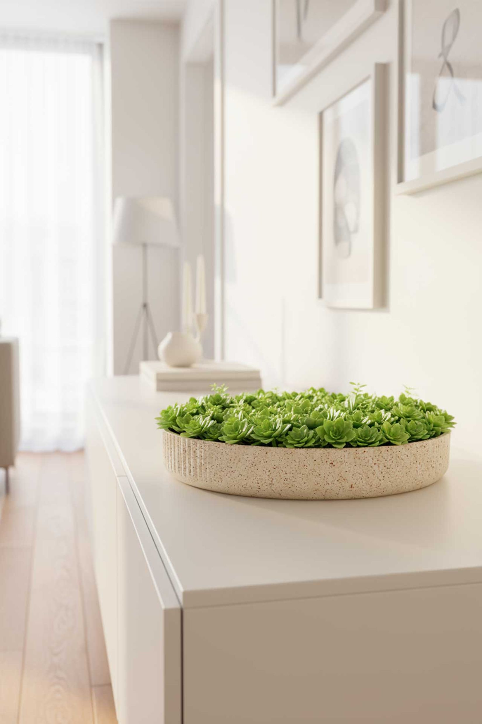 Pflanzschale Dekoschale Fiberglas ORYVEN Arbanerelief