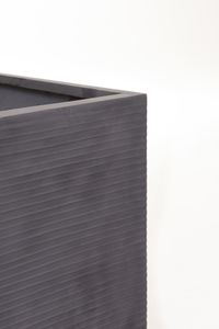 Pflanzkübel Pflanztrog Fiberglas "Maxi", Grau Gestreift