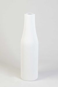 Bodenvase Fiberglas VERTIGO Weiß Matt 