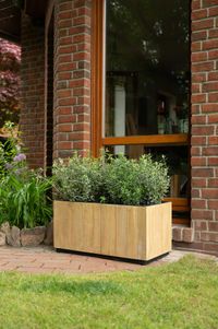 Pflanzkübel Pflanztrog Recycling Holz "Maxi", Antik Braun
