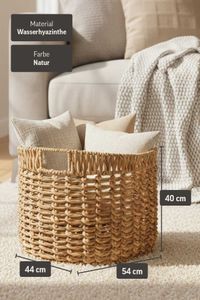 Korb Dekokorb WODA Wasserhyazinthe Natur