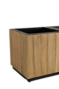Pflanzkübel Pflanztrog Recycling Holz "Maxi", Antik Braun