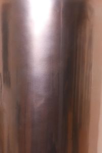 Exklusiver Pflanzkübel Blumenkübel RONDO CLASSICO Fiberglas - Roségold Metallic