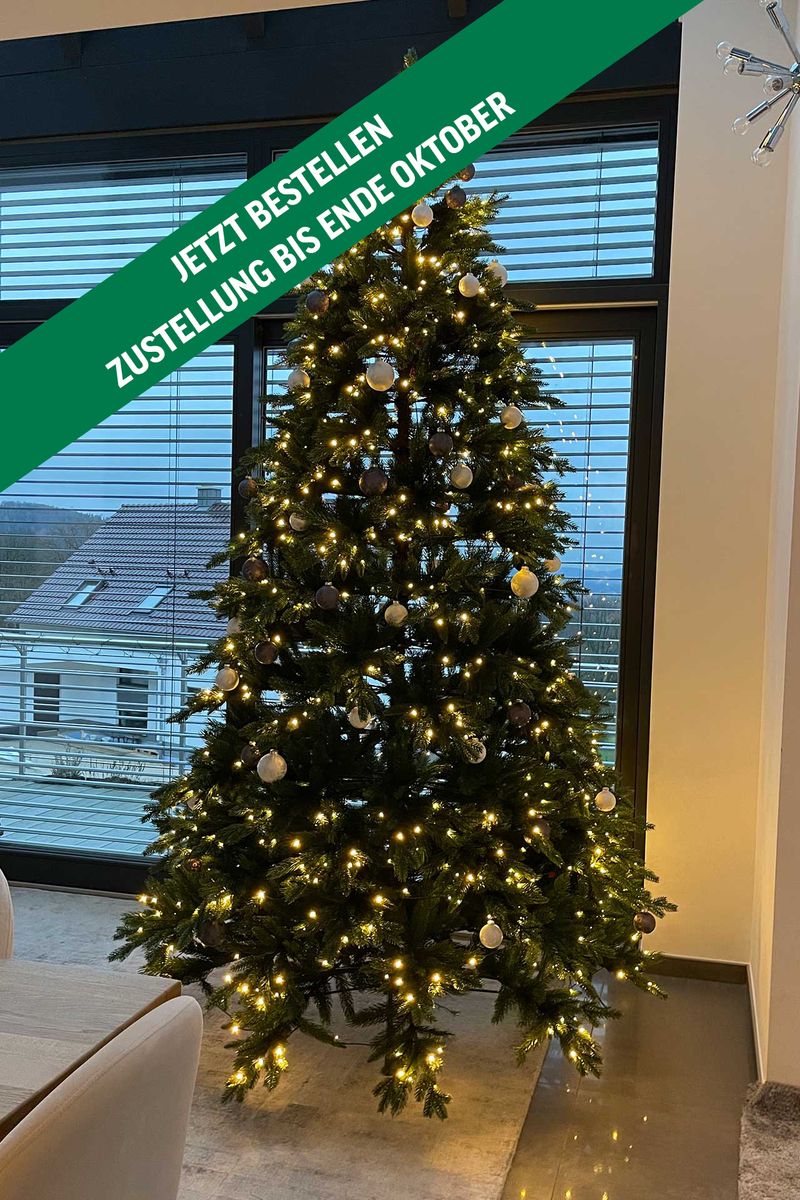 Künstlicher Premium Weihnachtsbaum Nordmanntanne LED, 300 cm hoch | 403001855300