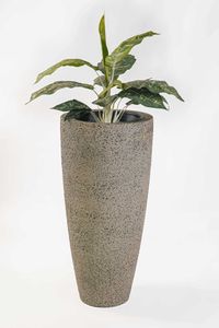 Pflanzkübel Blumenkübel Fiberglas CITY creme rough