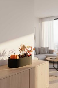 Pflanzschale Dekoschale Fiberglas SOLENA Anthrazit