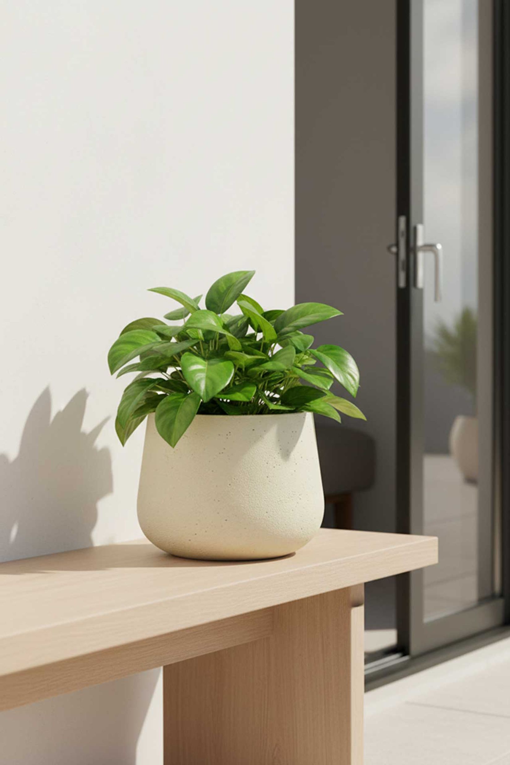 Blumentopf Pflanztopf Fiberglas GIRAR Vesuvcreme